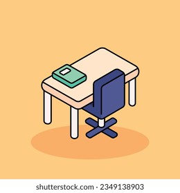Workstation Free vector cartoon icon illustration. customer experience icon concept isolated . flat cartoon style