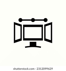 workstation glyph style icon, isolated icon in light background, perfect for website, blog, logo, graphic design, social media, UI, mobile app