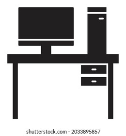 workstation Glyph Style vector icon which can easily modify or edit 