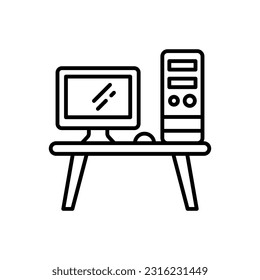 Workstation-Symbol in Vektorgrafik. Illustration