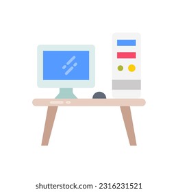 Workstation icon in vector. Illustration