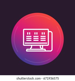workstation line icon