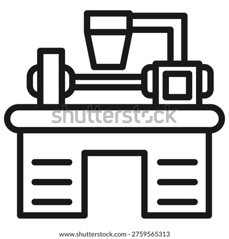 Workstation Setup Icon Element For Design