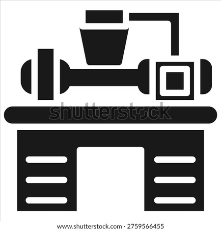 Workstation Setup Icon Element For Design