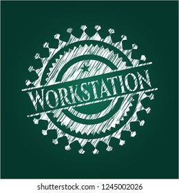 Workstation written on a chalkboard