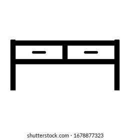 Work-table icon, desktop sign design.