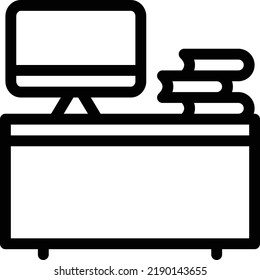 worktable Vector illustration on a transparent background.Premium quality symbols.Thin line vector   icon for concept and graphic design.