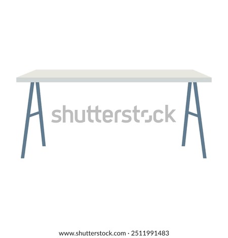 Worktable Workstation Bench Vector Illustration
