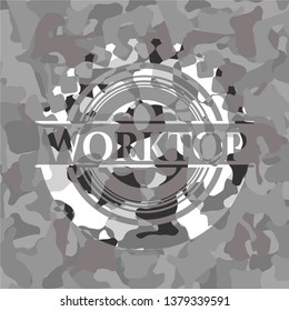 Worktop grey camouflage emblem