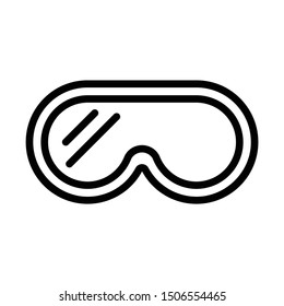 Workwear Eye Safety Equipment Design, UV Safety Glasses Concept, Goggles Icon