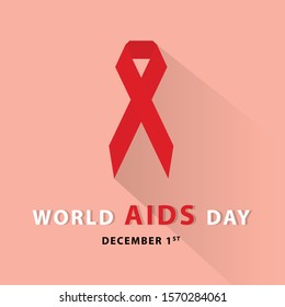 Worl AIDS Day and Stop AIDS template design. Vector Eps 10