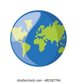 Worl earth isolated