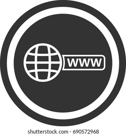 Worl wide web icon,circle sign design
