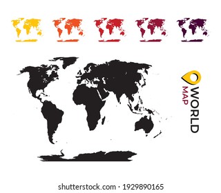 World 2 Map And Info Graphics Premium Vector Graphics New 2021 Multi Color