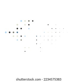 World 2 Silhouette Pixelated pattern map illustration
