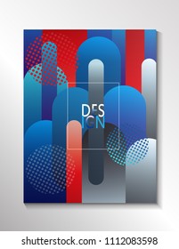 World 2024 Abstract background soccer ball dynamic football geometric pattern modern design American art tricolor banner brochure cover patriot flyer poster wallpaper annual report USA vector template