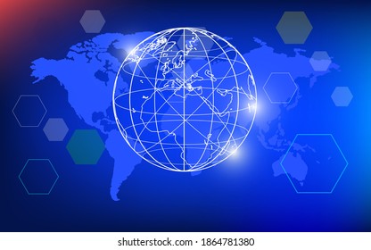 world Abstract technology digital hi tech, concept background, copy space for text