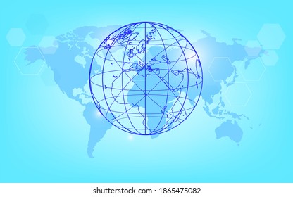 world Abstract technology digital hi tech, concept background, copy space for text