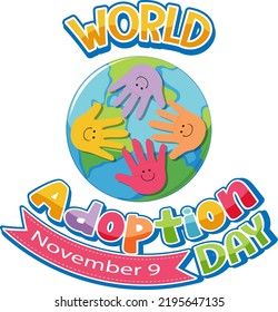 World Adoption Day Logo Design illustration