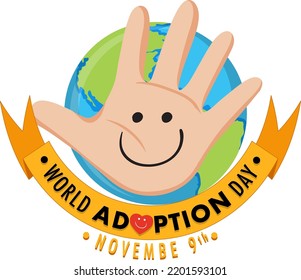 World Adoption Day Logo Design illustration