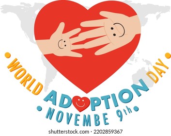World Adoption Day Logo Design illustration