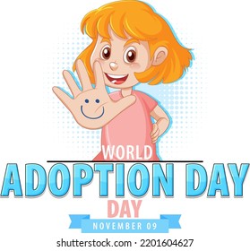 Poster-Design-Illustration zum Welt-Adoptionstag