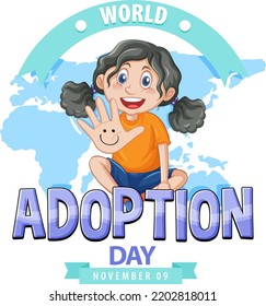 World Adoption Day Poster Design illustration