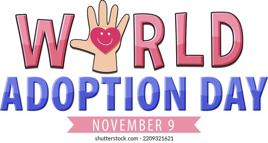 World Adoption Day Poster Design illustration