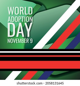 World Adoption Day.Geometric design suitable for greeting card poster and banner