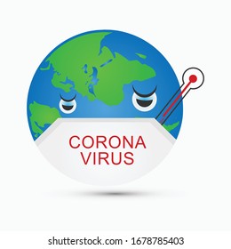 World affected corona virus vector illustration