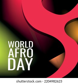 World Afro Day. Design suitable for greeting card poster and banner
