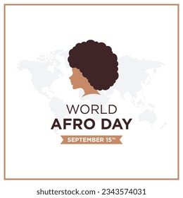 World afro day greetings vector.