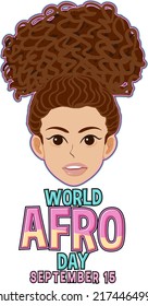 World Afro Day September 15 Banner Design illustration
