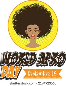World Afro Day September 15 Banner Design illustration