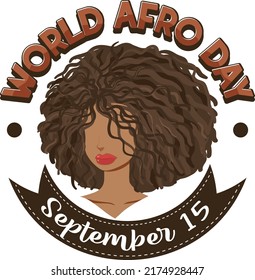 World Afro Day September 15 Banner Design illustration