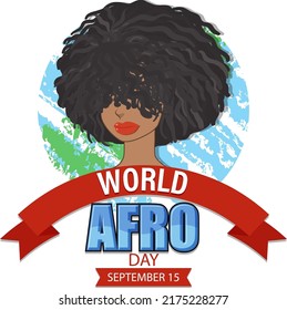 World Afro Day September 15 Banner Design illustration