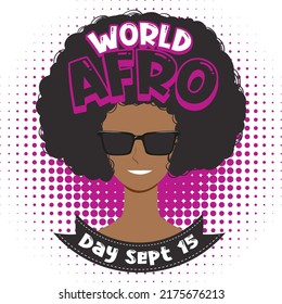 Welt-Afro-Tag 15. September Banner Design Illustration