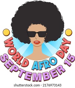 World Afro Day September 15 Banner Design illustration