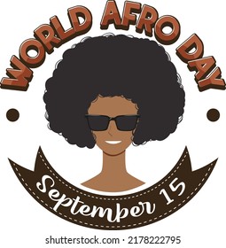 World Afro Day September 15 Banner Design illustration