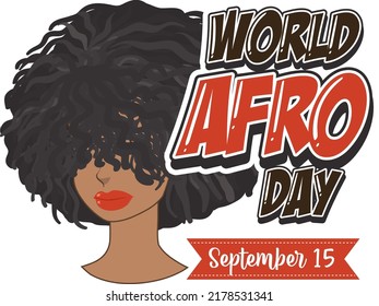 World Afro Day September 15 Banner Design illustration