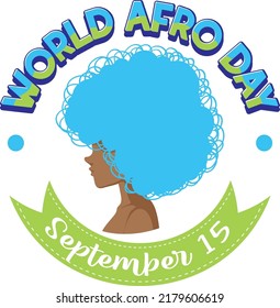 Welt-Afro-Tag 15. September Banner Design Illustration