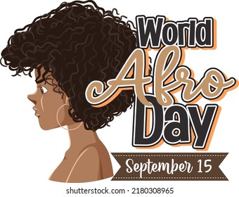 World Afro Day September 15 Banner Design illustration