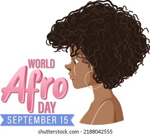 World Afro Day September 15 Banner Design illustration