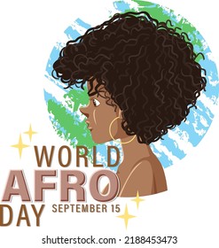 World Afro Day September 15 Banner Design illustration