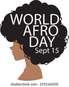 World Afro Day September 15 Banner Design illustration