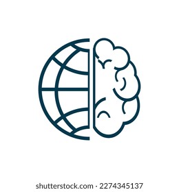 World of AI connection, AI network vector design, AI chip icon vector illustration design, AI symbol