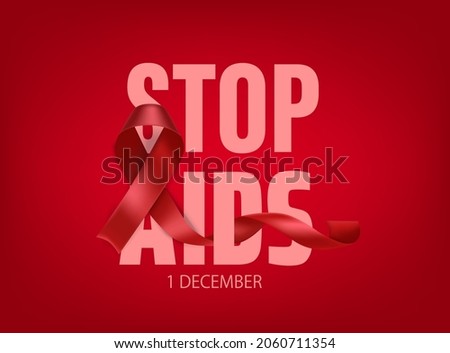 World aids awareness day concept. Stop AIDS