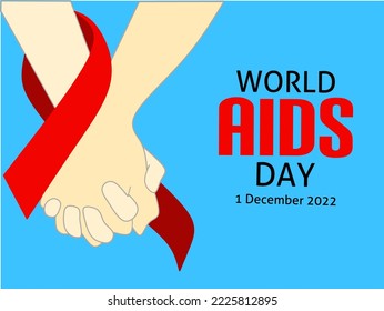 World AIDS day 1 December 2022, vector illustration