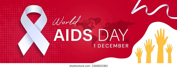 world aids day, 1 december. Prevent AIDS. background design with aids awareness and prevention concept, red ribbon symbol. care about public health