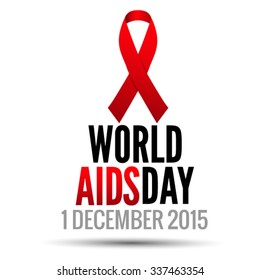 World AIDS Day 1 december 2015. Vector EPS 10 illustration.